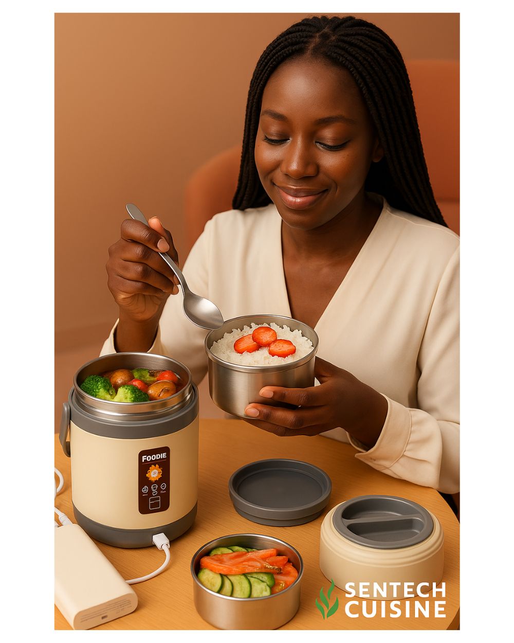 Boîte alimentaire chauffante électrique